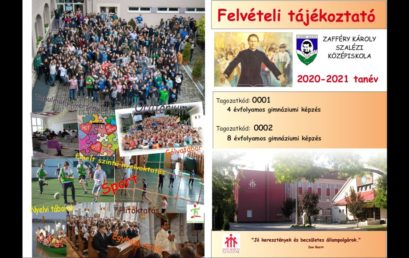 Felvételi tájékoztató 2020-2021 tanévre