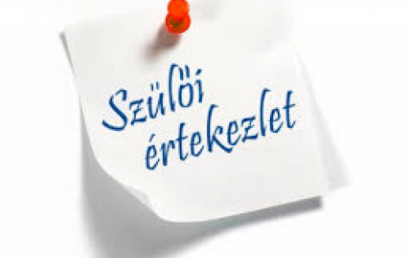 Szülői értekezlet-VÁLTOZÁS!!!!!